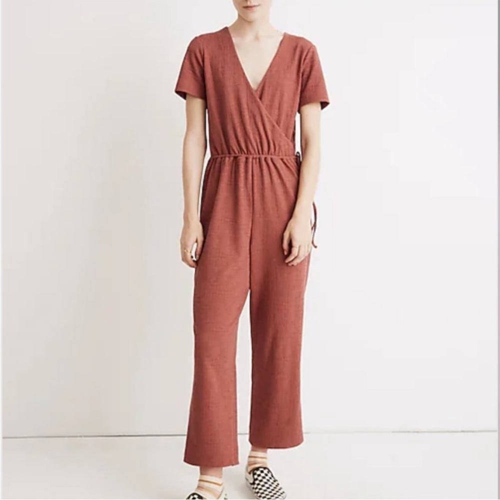 Madewell Women's Short Sleeve Wrap Jumpsuit - Picture 4 of 10